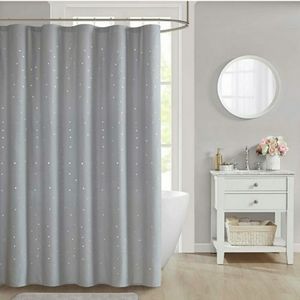 🆕️ Decor Studio Shower Curtain Stella Silver Dots
